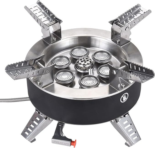 Bulin Camping Stove Burner 3500W/3800W/5800W/6800W/18000W Adjustable Ultralight Backpacking Stove Windproof Camp Portable Propane Stove for Camping Hiking Backpack Outdoor