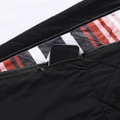 HORIMOTE HOME Outdoor Waterproof Camping Blanket, Extra Thick Flannel Fleece Warm for Cold Weather, Windproof Aztec Blankets Foldable for Stadium Picnic Dog Pet Car (INCA)