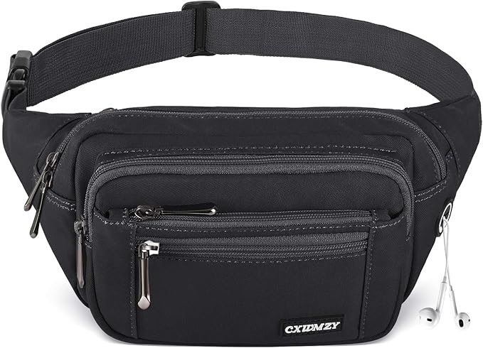 CXWMZY Fanny Packs For Women & Men Waist Pack Hip Bum Bag with Multi-Pockets Large Capacity Waterproof Casual Bum Bag for Disney Traveling Casual Cycling Running Hiking