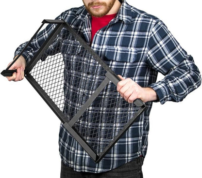 Grizzly Peak Heavy Duty Steel Mesh Over Fire Camping Grill Gate