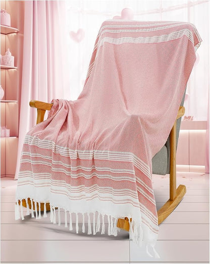 Pink Throw Blanket Bedroom Decoration Living Room Accessories Sofa Couch Cover Chair Apartment Essential Aesthetic Flamingo Unicorn Cute Princess Hot Pink Teen Kawaii Clean Girls Student Nursery Decor
