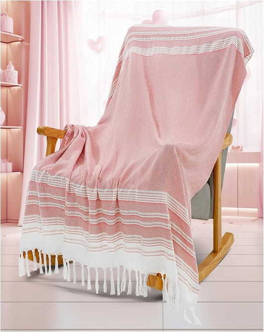 Pink Throw Blanket Bedroom Decoration Living Room Accessories Sofa Couch Cover Chair Apartment Essential Aesthetic Flamingo Unicorn Cute Princess Hot Pink Teen Kawaii Clean Girls Student Nursery Decor