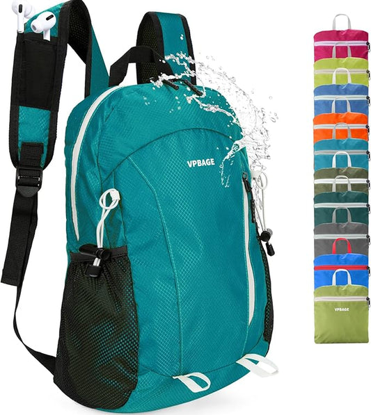 15L Water-resistant Hiking Daypack, Small Backpack Travel Outdoor, Lightweight Day Pack with Tool Loops