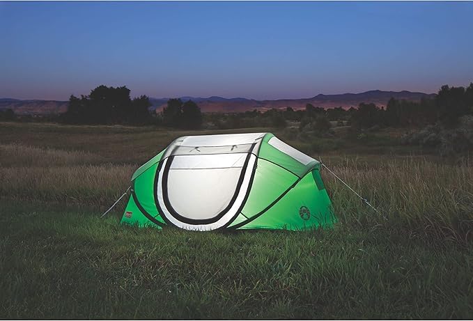 Coleman Pop-Up Instant Tent Sets Up in 10 Seconds, Portable & Lightweight 2/4 Person Tent with Adjustable Rainfly