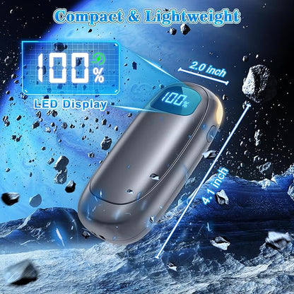 Hand Warmers Rechargeable - 2 Pack Electric Hand Warmers 14000mAh, 16 Hrs Warmth Dual-Sided Heating Max 131℉, Reusable Hand Warmers Pocket Heater for Raynauds, Hunting, Golf, Camping