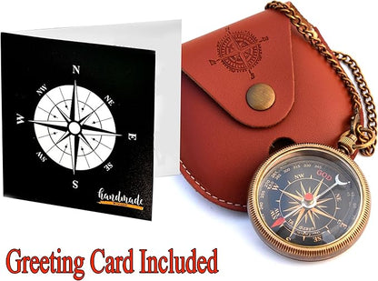 to My Son Compass with Wooden Box-Mom to Son Compass–Father to Son Gifts- to My Grandson -Graduation Day Gifts for Son-Birthday, Baptism, Graduation, Confirmation, Communion Compass for Women Men