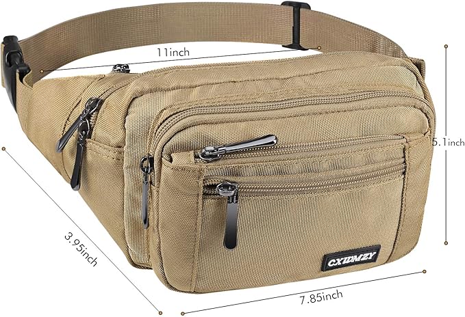 CXWMZY Fanny Packs For Women & Men Waist Pack Hip Bum Bag with Multi-Pockets Large Capacity Waterproof Casual Bum Bag for Disney Traveling Casual Cycling Running Hiking