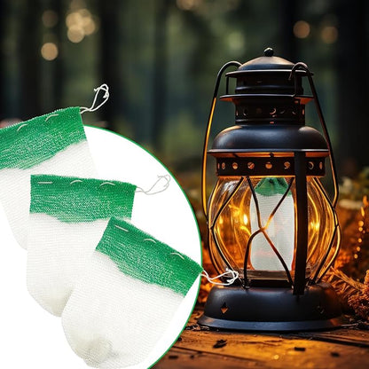 Lantern Mantles 10 PCS String Tie Propane Lantern Mantles Gas Lantern Mantles for Outdoor Camping U-Shape Mantles for Propane Lantern Gas Lantern Covers Lantern Natural Fueled Lanterns Mantle