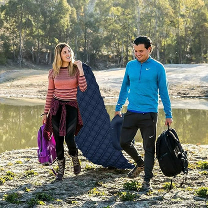 Ultralight Camping Sleeping Pad – Easy to Inflate Air Sleeping Pads for Backpacking, Traveling and Hiking, Designed for Better Stability & Support