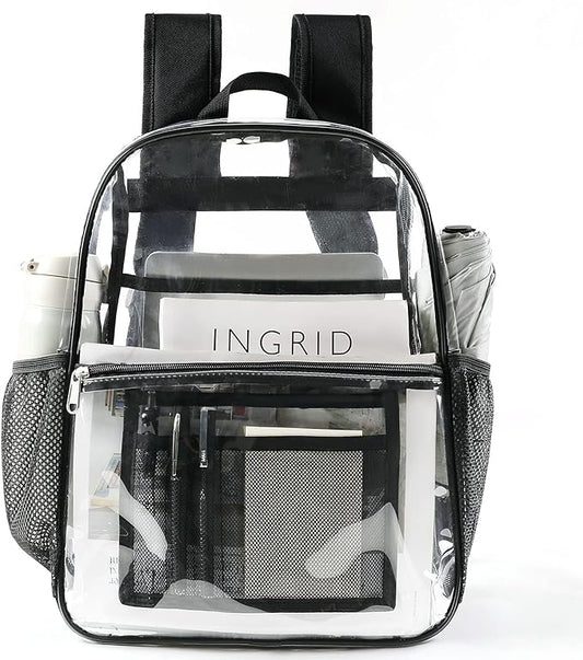 USPECLARE Clear Backpack for Stadium Approved 12×6×12, Water proof Clear Bag for Stadium Events and Concert Work Sport Event