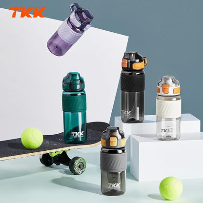 Water Bottle with Straw for School Kids Boys 16oz BPA Free Tritan Leak Proof with Handle Drinking Bottle for Sports Cycling Camping Hiking Outdoors