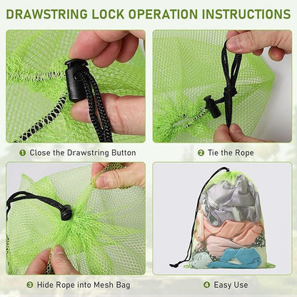 Mesh Drawstring Bag Durable Delicate Mesh Laundry Bag Multicolor Nylon Mesh Bag