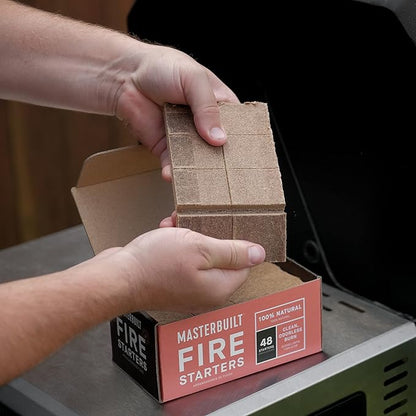 N100SEB Super Economy Box Fire Starter, Tan Brown, 100 Count (Pack of 1) & Masterbuilt Fire Starters, 48 Count