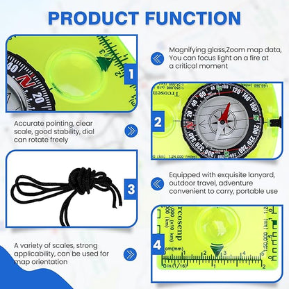 Orienteering Compass, Hiking Survival Compas, Compasses Kids for Magnetic Camping Backpacking, Compas Small Mini Stuff