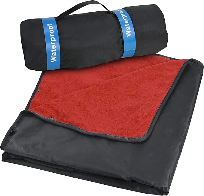 Catalonia Waterproof Blanket for Outdoor, Hooded Blanket Poncho, Windproof, Warm for Stadium,Sporting Events, Camping