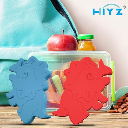 HiYZ Dinosaur Ice Packs for Lunch Boxes - Reusable Kids Ice Packs - Quick Freeze, Space Saving, Long-Lasting Cooler for Lunch Box, Thin Ice Packs Ideal for Travel, Picnics, and School