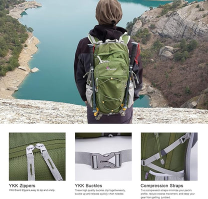 MOUNTAINTOP 40L Hiking Backpack Travel Daypack with Rain Cover for Outdoor Backpacking, Camping