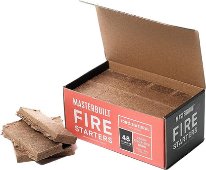 N100SEB Super Economy Box Fire Starter, Tan Brown, 100 Count (Pack of 1) & Masterbuilt Fire Starters, 48 Count