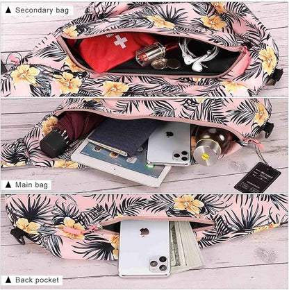 HUA ANGEL Crossbody Sling Bag for Men & Women Lightweight Waterproof Chest Shoulder Bag for Travel Hiking & Everyday Use