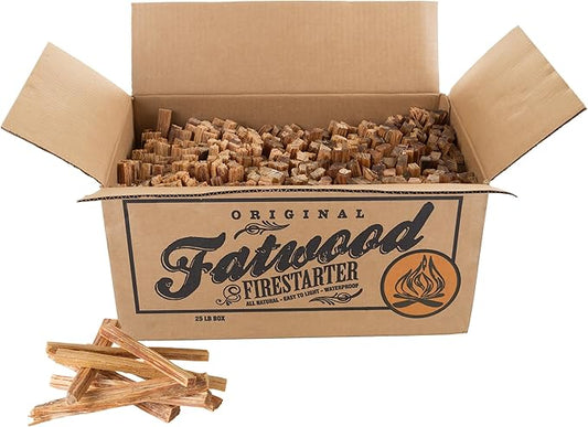Fatwood Firestarter Kindling Sticks, 25 lbs