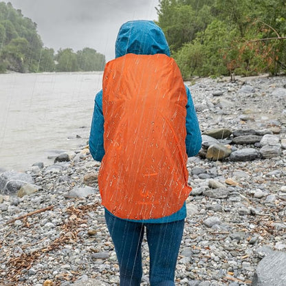 OKYUK 70L Hiking Backpack, Camping Hiking Back Pack, Water Resistant Lightweight Mountain Climbing Bag, Outdoor Camping Sport Daypack with Rain Cover, for Travel, Touring, Cycling (Orange, 70L)