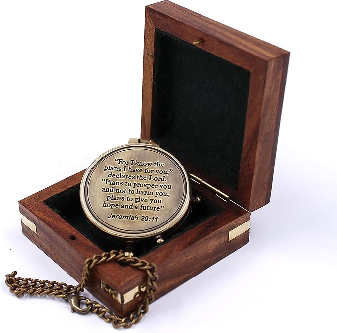 for I Know The Plans I Have for You Engraved Compass, Jeremiah 29 11, Baptism Gifts, Best Easter, Birthday, Mothers Day, Fathers Day, Graduation Gift, Wedding Gifts.
