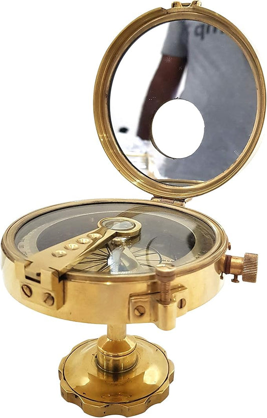 Vintage Nautical Marine Navy Navigational Ship Compass Home Decoration Handmade Unique Gimbal Compass Shiny Brass