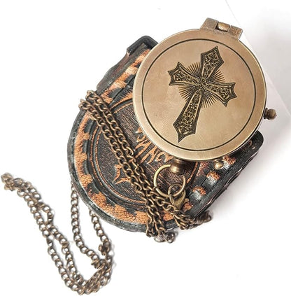 Brass Nautical - Brass Compass Engraved Gift for Son, Grandson, Daughter, Baptism, Confirmation Communion Godson Church Graduation Day