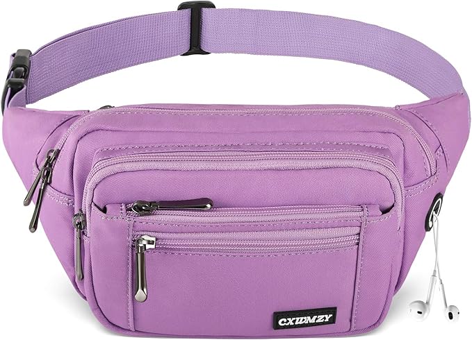CXWMZY Fanny Packs For Women & Men Waist Pack Hip Bum Bag with Multi-Pockets Large Capacity Waterproof Casual Bum Bag for Disney Traveling Casual Cycling Running Hiking