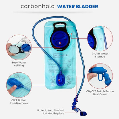 Hydration Backpack Daypack | Hiking Biking | Water Bladder Included | Insulated Pocket | Lightweight | Adjustable