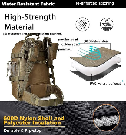 Expandable 40-64L Military Tactical Backpack 3 Day Bag Hiking Gym Sport Camping