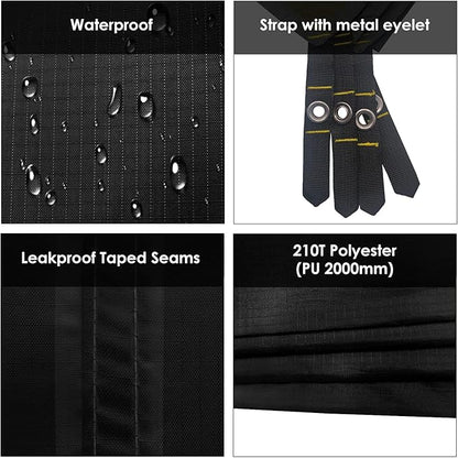 Gold Armour Tent Footprint, Camping Tarp Waterproof Ultralight - 84x60in | 84x84in | 84x96in | 82x106in | 120x108in | 120x120in | 120x144in Floor and Ground Tarps for Camping Hiking (Black 82x106in)