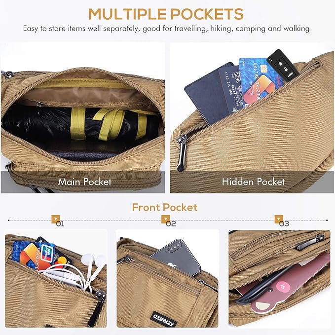 CXWMZY Fanny Packs For Women & Men Waist Pack Hip Bum Bag with Multi-Pockets Large Capacity Waterproof Casual Bum Bag for Disney Traveling Casual Cycling Running Hiking