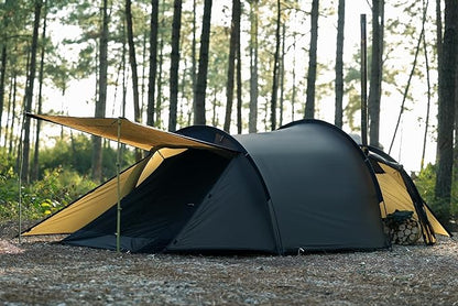Hot Tent with Stove Jack – 4 Season Waterproof & Windproof Shelter for 1–4 People, Lightweight for Camping, Hiking, Hunting & Fishing