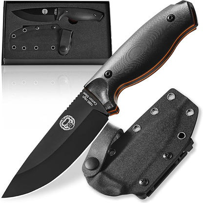 Holtzman's Gorilla Survival 'Naked Bloodline' Full Tang 1095 High Carbon Steel Fixed Blade Survival Knife with Kydex Sheath