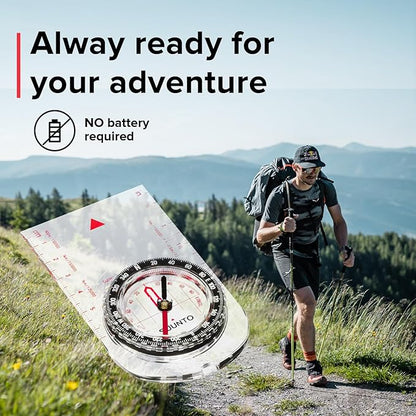 SUUNTO A-30 Compass: Compact, hiking compass with luminous markings in low light