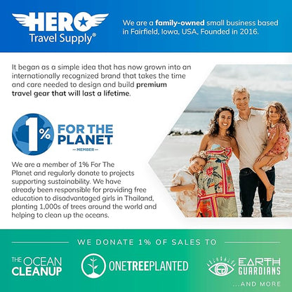 Hero Cooling Towel for Travel, Hiking, Sports, Yoga (2-Pack) Ultra Soft Microfiber 40" x 12"