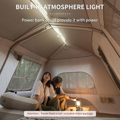 Naturehike Village Camping Tent,4/6/8 Person Tents for Camping, 60S Easy Setup Instant Tent for Family Camping, Car Camping