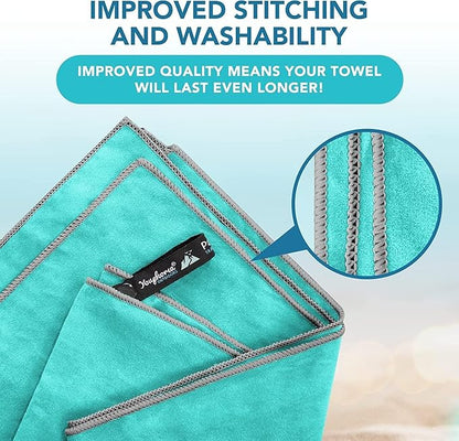 Youphoria Microfiber Travel Towel Fast Drying Lightweight - Quick Dry Towel for Camping, Beach, Backpacking, Hiking & Sport