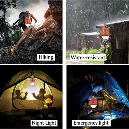 Himalayan Glow Camping Lantern, LED Night 360° of Brightness, Rechargeable Hiking Gear, Hanging Light-2 Count, (Pack of 2)