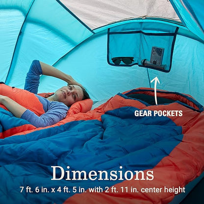 Coleman Pop-Up Instant Tent Sets Up in 10 Seconds, Portable & Lightweight 2/4 Person Tent with Adjustable Rainfly