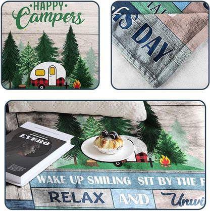 Camping Blanket, Camping Gifts, Best Gifts for Rv Owners, Camping Gifts for Women,Men, Kids, Rv Gifts, Gifts for Camping Lovers,Camping Essentials, Camping Accessories, Camping Throw Blanket 60inx50in