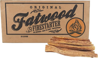 Fatwood Firestarter Kindling Sticks, 25 lbs