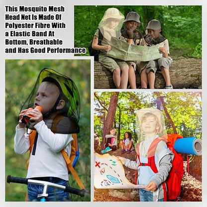 HESTYA 4 Pack Mosquito Net Face Mesh Net Protecting Net for Outdoor Hiking Camping Climbing Mosquito Fly Insects Preventing