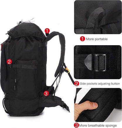 70L/100L Hiking Camping Backpack MOLLE Rucksack Waterproof Daypack for Traveling