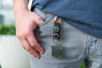 Call of Duty: Black Ops 4 Logo & Keychain Compass Navigation Set | Includes Thermometer, Compass, & Black Ops 4 Shield Emblem