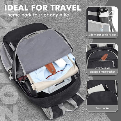 ZOMAKE Lightweight Packable Backpack 30L, Foldable Hiking Backpacks Water Resistant Compact Folding Daypack for Travel(Black)