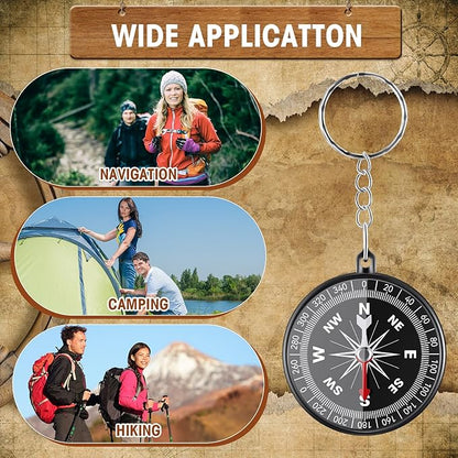 Soaoo 302 Pcs Mini Compass Set,Wedding Favors Set Compass Souvenir Present Nautical with Kraft Tags and White Organza Bag for Guests Birthday Wedding Nautical Travel Party Souvenir Gift Favors