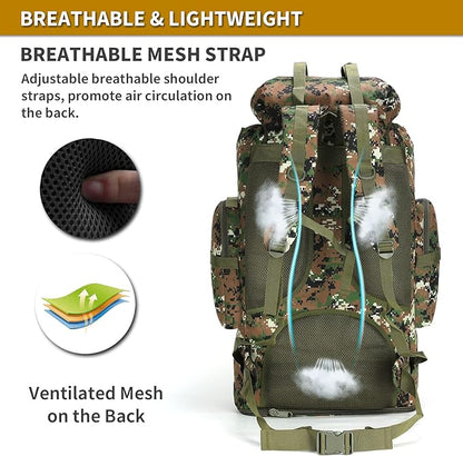 Hiking Daypack for Men Large Army Rucksack molle bag Military Tactical Backpack for Outdoor Traveling Camping