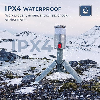 Telescopic Camping Light, 2000LM 10000mAh Rechargeable Camping Lantern with 15 Colors, Remote, IPX4 Waterproof, 180°Rotatable Portable Outdoor Tent Light for Power Outages, Working and Hiking
